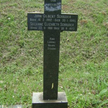 SCHRODER John Gilbert 1902-1945 &amp; Suzanne Elizabeth 1901-1973
