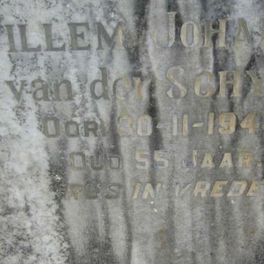 SCHYFF Willem Johannes, van der -1948