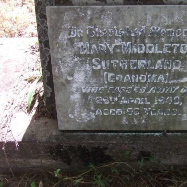 SUTHERLAND Mary Middleton -1949