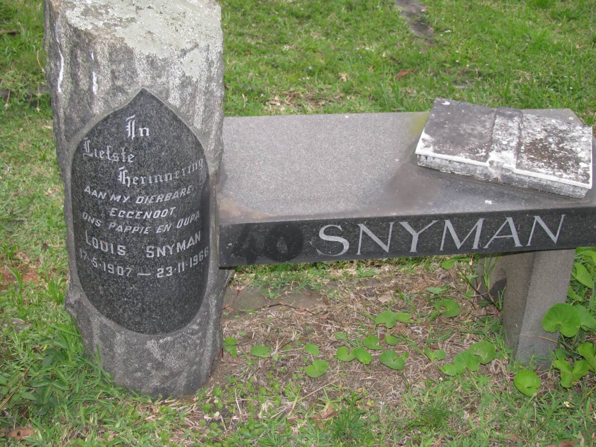 SNYMAN Louis 1907-1966