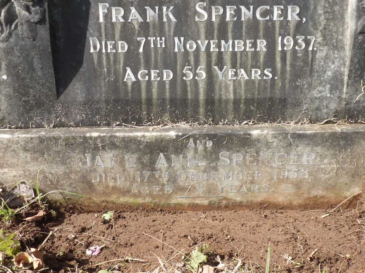 SPENCER Frank -1937 &amp; Jane Ann -1958