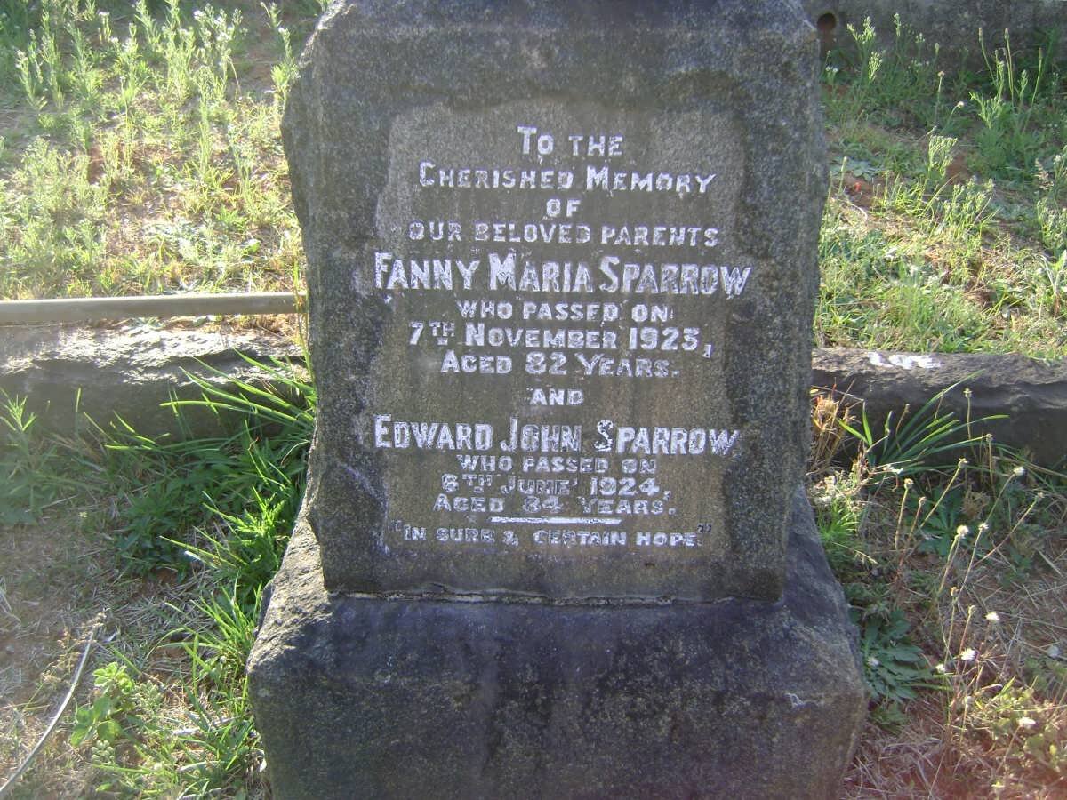 SPARROW Edward John -1924 &amp; Fanny Maria -1925