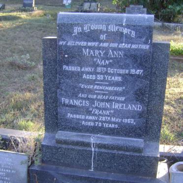 SPENCER Francis John Ireland -1963 &amp; Mary Ann -1947