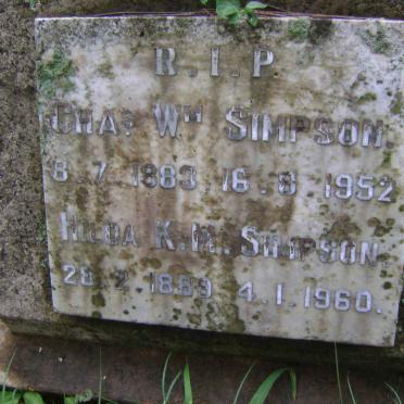 SIMPSON Chas. Wm. 1883-1952 &amp; Hilda K.M. 1889-1960