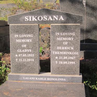 SIKOSANA Gladys 1933-2010 :: SIKOSANA Derrick Thembinkosi 1967-1995