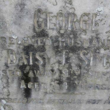 SIME George Lumsden 1905-1931