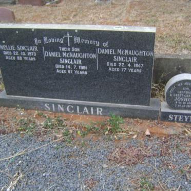 SINCLAIR Daniel McNaughton -1947 &amp; Nellie -1973 :: SINCLAIR Daniel McNaughton -1991 :: STEYN Joshua 2007-2007