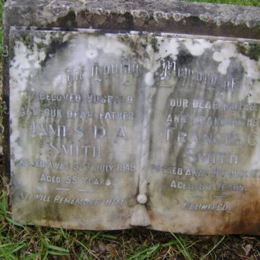 SMITH James D.A. -1949 &amp; Frances C. -1975