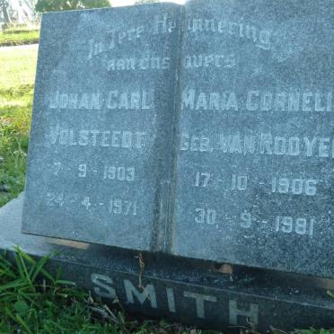 SMITH Johan Carl Volsteedt 1903-1971 &amp; Maria Cornelia van ROOYEN 1906-1981