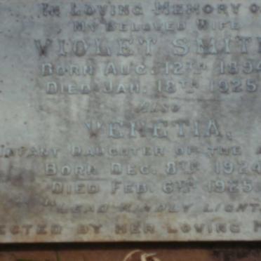 SMITH Violet 1894-1925 :: SMITH Venetia 1924-1925