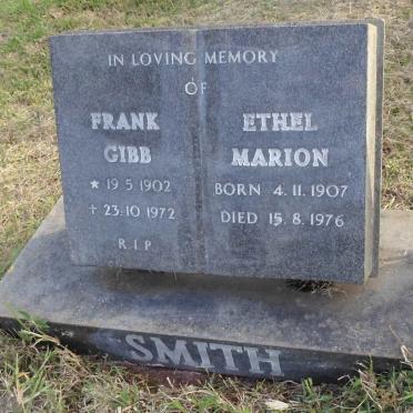 SMITH Frank Gibb 1902-1972 &amp; Ethel Marion 1907-1976