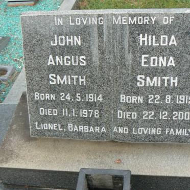 SMITH John Angus 1914-1978 &amp; Hilda Edna 1915-2004