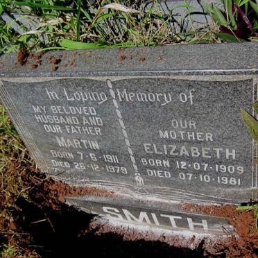 SMITH Martin 1911-1979 &amp; Elizabeth 1909-1981