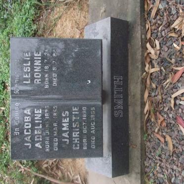 SMITH James Christie 1890-1955 &amp; Jacoba Adeline 1895-1953 :: SMITH Leslie Ronnie 1936-1992