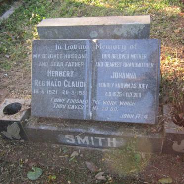 SMITH Herbert Reginald Claude 1921-1981 &amp; Johanna 1925-2011