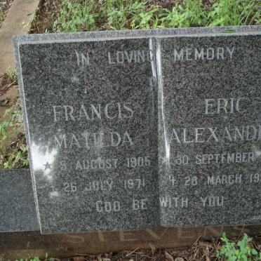 STEVENS Eric Alexander 1925-1994 :: STEVENS Francis Matilda 1905-1971