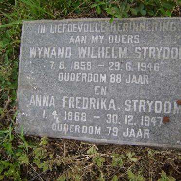 STRYDOM Wynand Wilhelm 1858-1946 &amp; Anna Fredrika 1868-1947