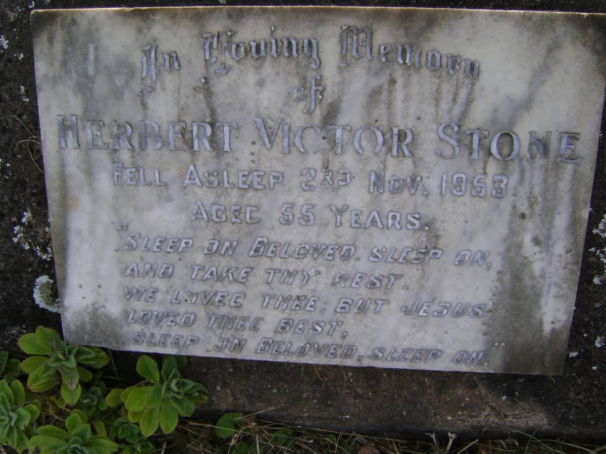 STONE Herbert Victor -1953