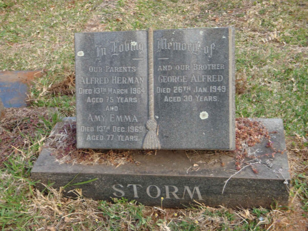 STORM Alfred Herman -1964 &amp; Amy Emma -1969 :: STORM George Alfred -1949