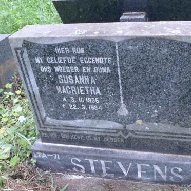 STEVENS Susanna Magrietha 1935-1984