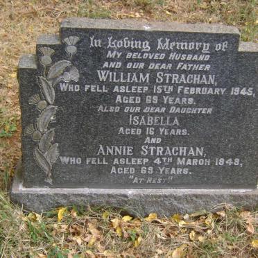 STRACHAN William -1945 &amp; Annie -1949 :: STRACHAN Isabella