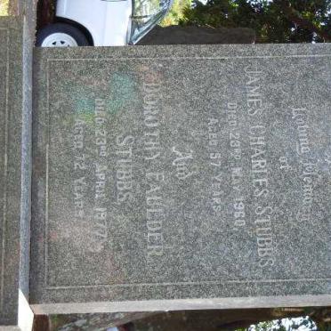 STUBBS James Charles -1960 &amp; Dorothy Faulder -1977