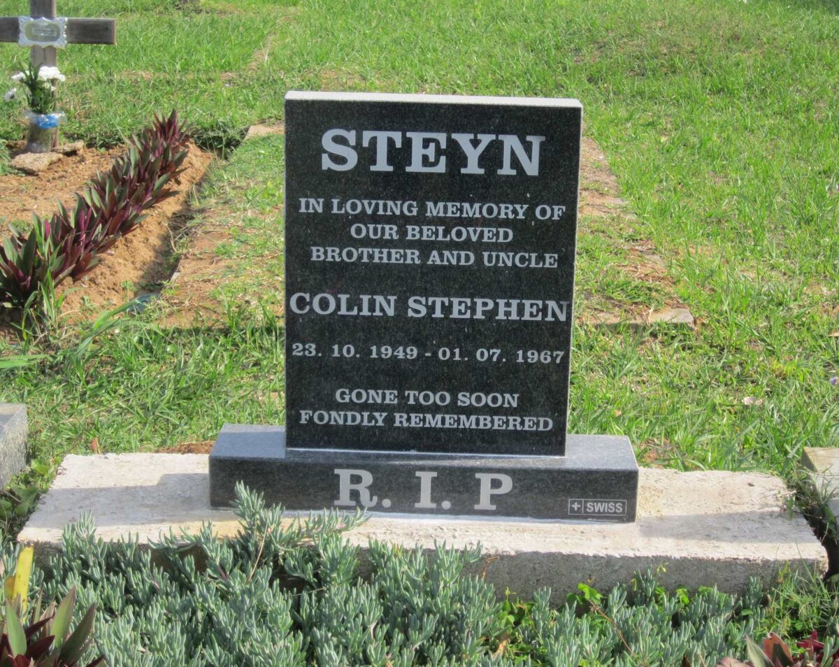 STEYN Colin Stephen 1949-1967