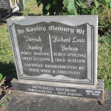 STANLEY Derrick 1941-1996 :: BARBEAU Richard Louis 1942-1974 :: BARBEAU Mitchell 1965-1994