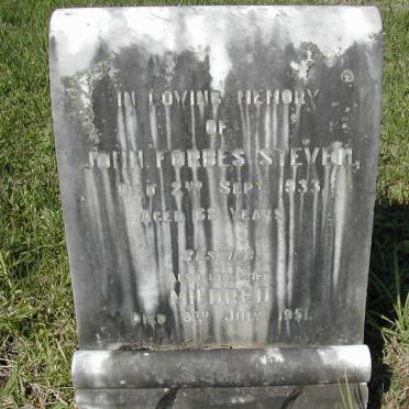 STEVEN John Forbes -1933 &amp; Mildred -1951