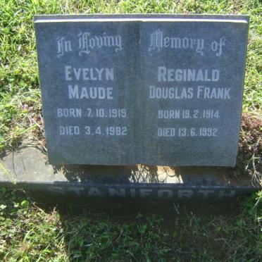 STANIFORTH Reginald Douglas Frank 1914-1992 &amp; Evelyn Maude 1919-1982