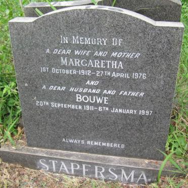 STAPERSMA Bouwe 1911-1997 &amp; Margaretha 1912-1976