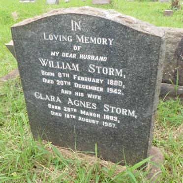 STORM William 1880-1942 &amp; Clara Agnes 1883-1957