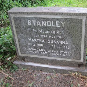 STANDLEY Martha Susanna 1916-1980
