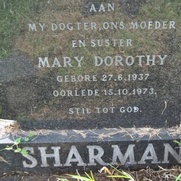 SHARMAN Mary Dorothy 1937-1973