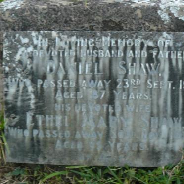 SHAW Daniel -1961 &amp; Ethel Mary -1977
