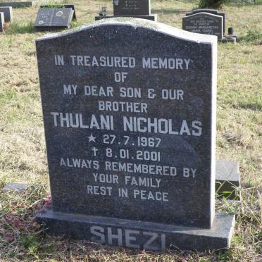SHEZI Thulani Nicholas 1967-2001