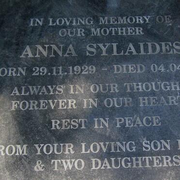 SYLAIDES Anna 1929-2013