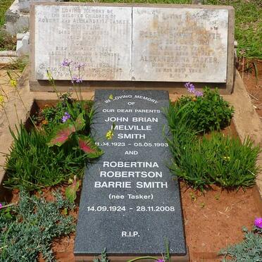 SMITH John Brian Melville 1923-1993 &amp; Robertina Robertson Barrie TASKER 1924-2008