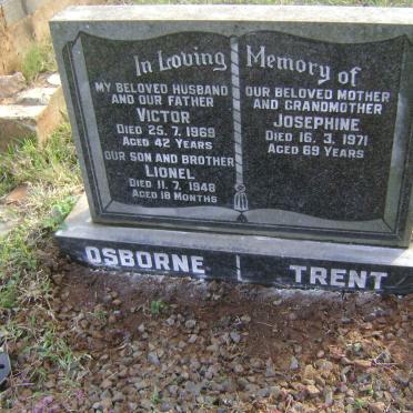 TRENT Josephine -1971 :: OSBORNE Victor -1969 :: OSBORNE Lionel -1948