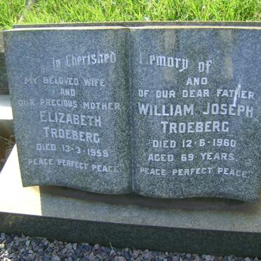 TROEBERG William Joseph -1980 &amp; Elizabeth -1959