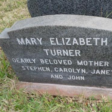 TURNER Mary Elizabeth -1989