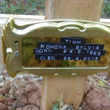 TIMM Romona Sylvia 1929-2015