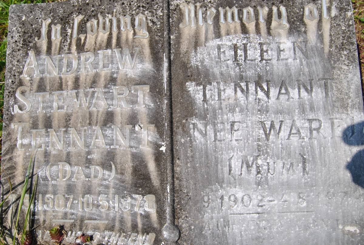 TENNANT Andrew Stewart 1907-1978 &amp; Eileen WARE -1902-1979