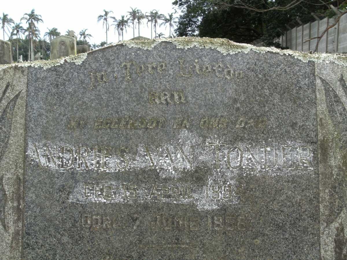 TONDER Andries, van 1884-1958