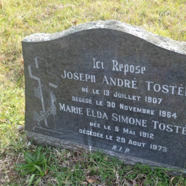 TOSTEE Joseph Andre 1907-1964 &amp; Marie Elda Simone 1912-1973