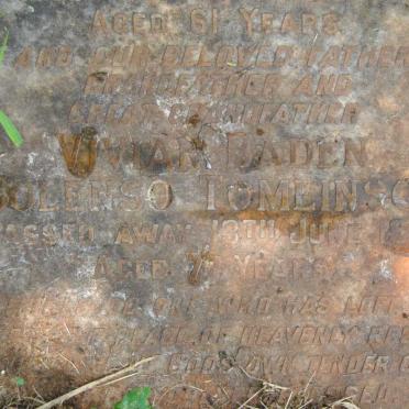 TOMLINSON Vivian Baden Colenso -1977 &amp; Margaret Gentles -1966  