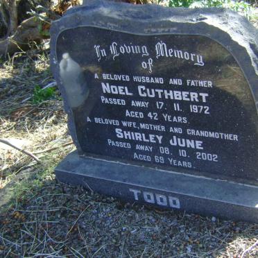 TODD Noel Cuthbert -1972 &amp; Shirley June -2002