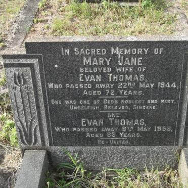 THOMAS Evan -1958 &amp; Mary Jane -1944