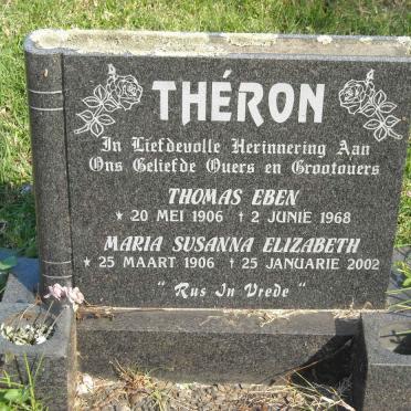 THERON Thomas Eben 1906-1968 &amp; Maria Susanna Elizabeth 1906-2002