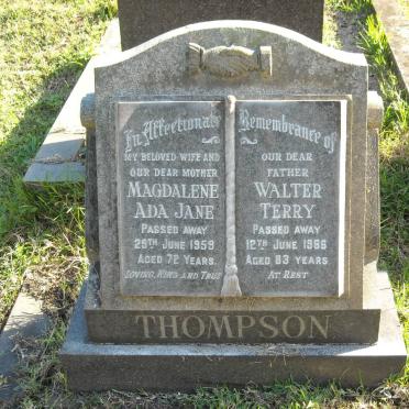 THOMPSON Walter Terry -1966 &amp; Magdalene Ada Jane -1959